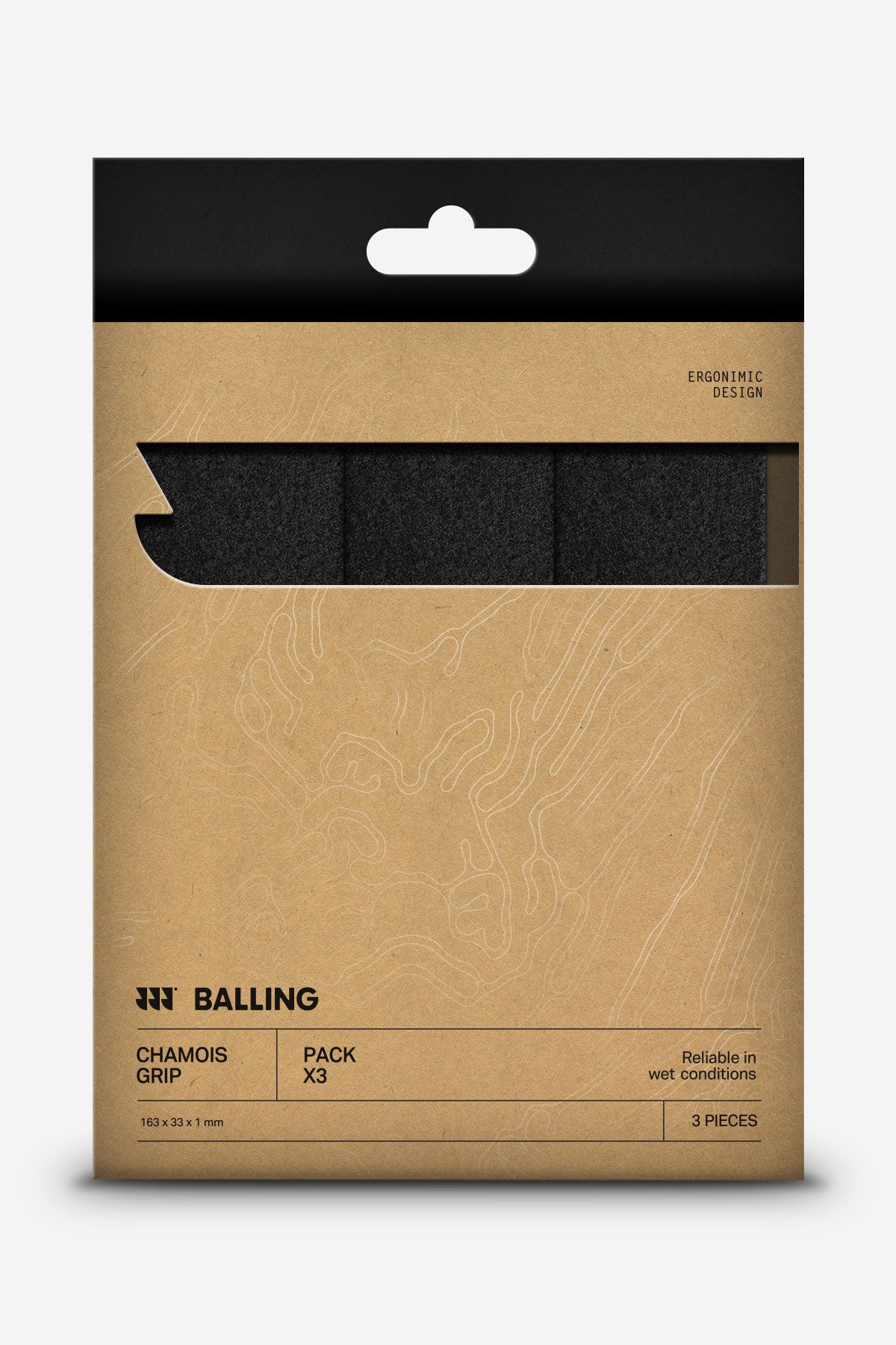 Chamois Grip Black Pack x3