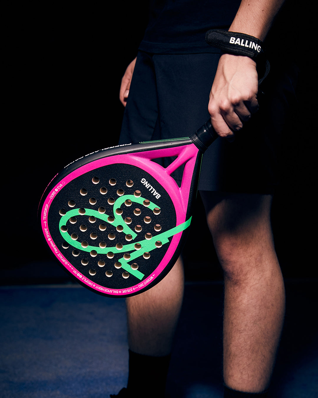 Aerial Teardrop Padel Racket